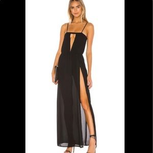 Revolve / Superdown Julietta Maxi Dress in Black